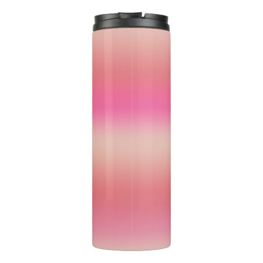 Modern Roze Blush Roos Ombre Gradient gepersonalis Thermosbeker (Achterkant)