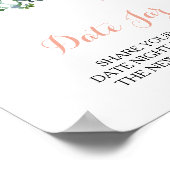 Modern Roze Blush Tropisch Bloem Datum Pot Bord Poster (Hoek)