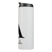 Modern Roze Boho Bloemen Initiaal A Thermosbeker (Geroteerd rechts)