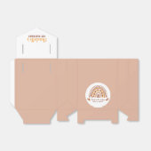 Modern Roze Boho Rainbow 1e verjaardag Dank je Bedankdoosjes (Uitgevouwen)