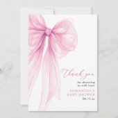 Modern roze boog Baby shower Bedankkaart (Voorkant)
