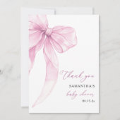 Modern roze boog Baby shower Bedankkaart (Voorkant)