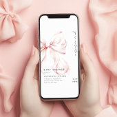 Modern roze boog Baby shower Kaart