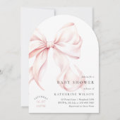 Modern roze boog Baby shower Kaart (Voorkant)