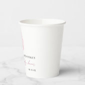 Modern roze boog Baby shower Papieren Bekers (Links)
