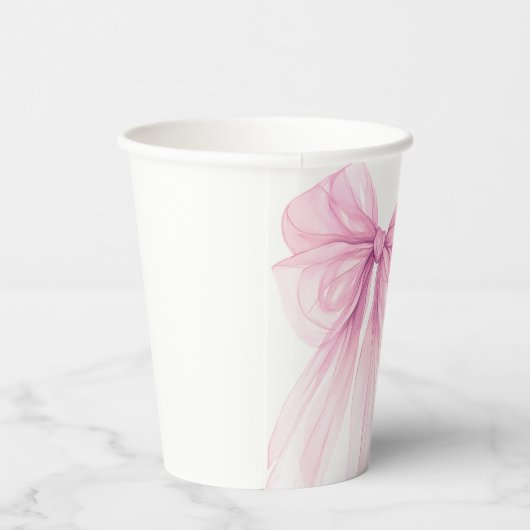 Modern roze boog Baby shower Papieren Bekers (Rechts)