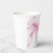 Modern roze boog Baby shower Papieren Bekers (Rechts)