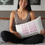 Modern Roze Boss Best Girly Gift Accent Kussen<br><div class="desc">Modern Roze Boss Best Girly Gift</div>