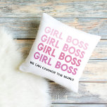 Modern Roze Boss Best Girly Gift Buitenkussen<br><div class="desc">Modern Roze Boss Best Girly Gift</div>