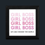 Modern Roze Boss Best Girly Gift Cadeaudoosje<br><div class="desc">Modern Roze Boss Best Girly Gift</div>