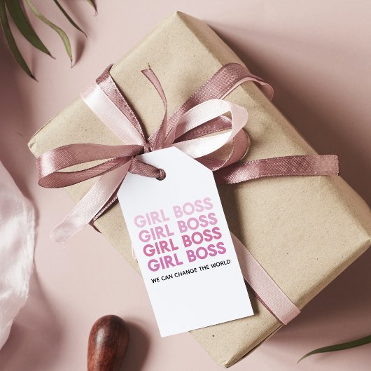 Modern Roze Boss Best Girly Gift Cadeaulabel