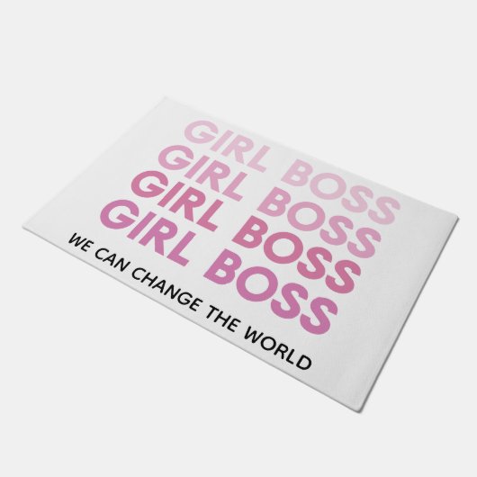 Modern Roze Boss Best Girly Gift Deurmat (Schuin)