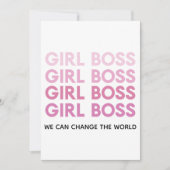 Modern Roze Boss Best Girly Gift Feestdagenkaart (Voorkant)