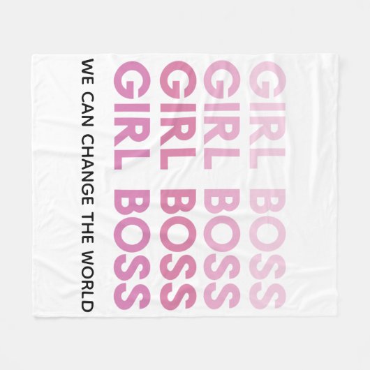 Modern Roze Boss Best Girly Gift Fleece Deken (Voorkant (Horizontaal))