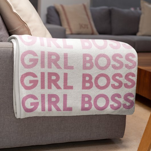 Modern Roze Boss Best Girly Gift Fleece Deken
