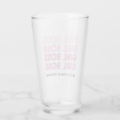 Modern Roze Boss Best Girly Gift Glas (Achterkant)