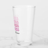 Modern Roze Boss Best Girly Gift Glas (Links)