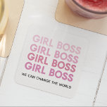 Modern Roze Boss Best Girly Gift Glazen Onderzetter<br><div class="desc">Modern Roze Boss Best Girly Gift</div>