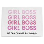 Modern Roze Boss Best Girly Gift Groot Cadeauzakje (Voorkant)