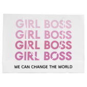 Modern Roze Boss Best Girly Gift Groot Cadeauzakje (Achterkant)