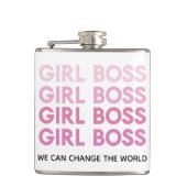 Modern Roze Boss Best Girly Gift Heupfles (Voorkant)