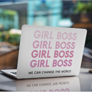 Modern Roze Boss Best Girly Gift HP Laptopsticker