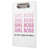 Modern Roze Boss Best Girly Gift Klembord (Links)