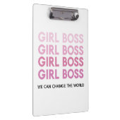 Modern Roze Boss Best Girly Gift Klembord (Rechts)