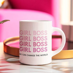 Modern Roze Boss Best Girly Gift Koffiemok