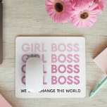 Modern Roze Boss Best Girly Gift Muismat<br><div class="desc">Modern Roze Boss Best Girly Gift</div>