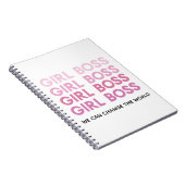 Modern Roze Boss Best Girly Gift Notitieboek (Rechterzijde)