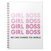 Modern Roze Boss Best Girly Gift Notitieboek (Voorkant)