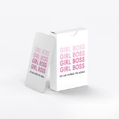 Modern Roze Boss Best Girly Gift Pokerkaarten