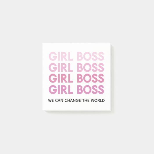 Modern Roze Boss Best Girly Gift Post-it® Notes (Voorkant)