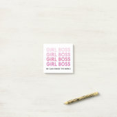 Modern Roze Boss Best Girly Gift Post-it® Notes (Op bureau)