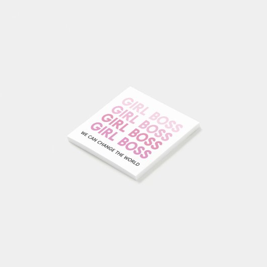 Modern Roze Boss Best Girly Gift Post-it® Notes (Schuin)