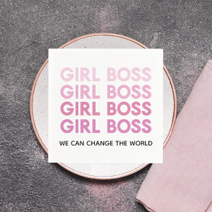 Modern Roze Boss Best Girly Gift Servet