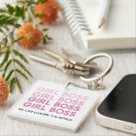Modern Roze Boss Best Girly Gift Sleutelhanger<br><div class="desc">Modern Roze Boss Best Girly Gift</div>
