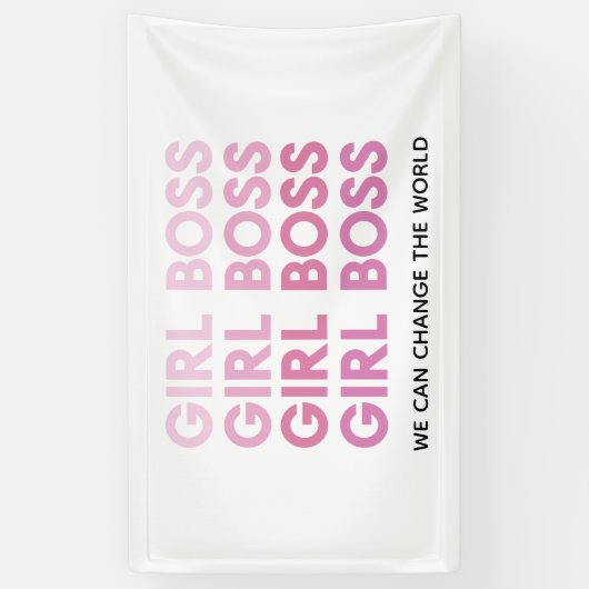 Modern Roze Boss Best Girly Gift Spandoek (Verticaal)
