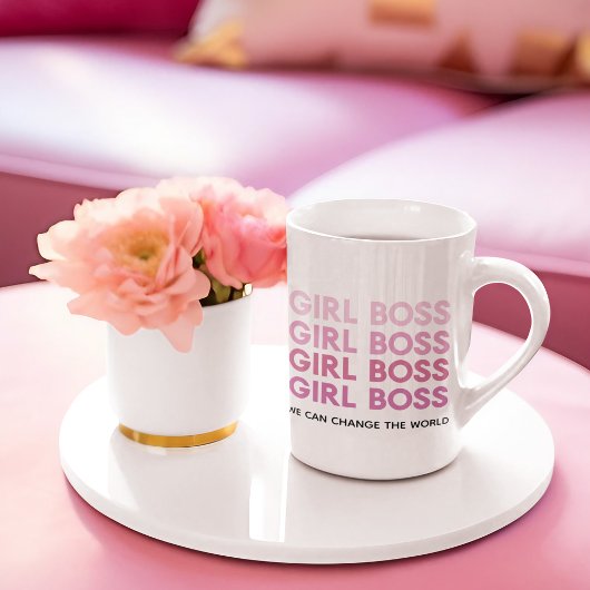 Modern Roze Boss Best Girly Gift Tweekleurige Koffiemok