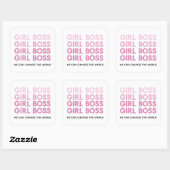 Modern Roze Boss Best Girly Gift Vierkante Sticker (Vel)
