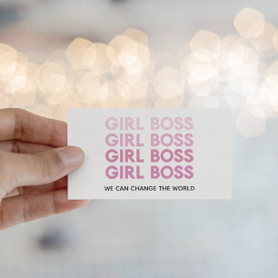 Modern Roze Boss Best Girly Gift Visitekaartje