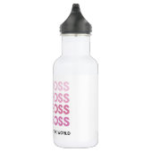 Modern Roze Boss Best Girly Gift Waterfles (Rechts)