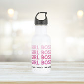 Modern Roze Boss Best Girly Gift Waterfles