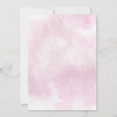 Modern Roze Bourgogne Bloemen Meisje Baby shower Bedankkaart (Achterkant)