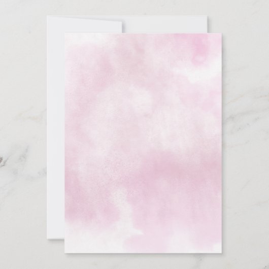 Modern Roze Bourgogne Bloemen Meisje Baby shower Bedankkaart (Achterkant)