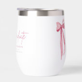 Modern Roze Bow Coquette Afstuderen Afstuderen (Rechts)