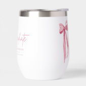 Modern Roze Bow Coquette Afstuderen Afstuderen (Links)