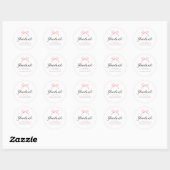 Modern Roze Bow Coquette Afstuderen Afstuderen Ronde Sticker (Vel)