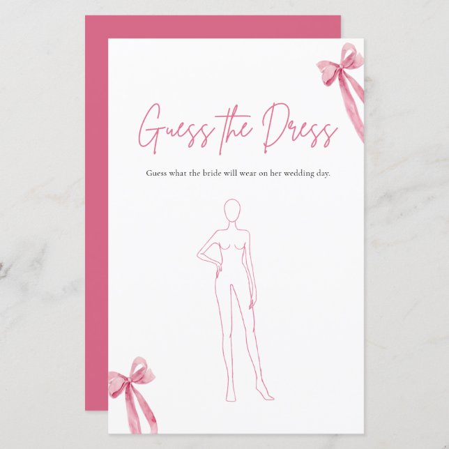 Modern Roze Bow Guess De jurk Vrijgezellenfeest sp (Voorkant / Achterkant)